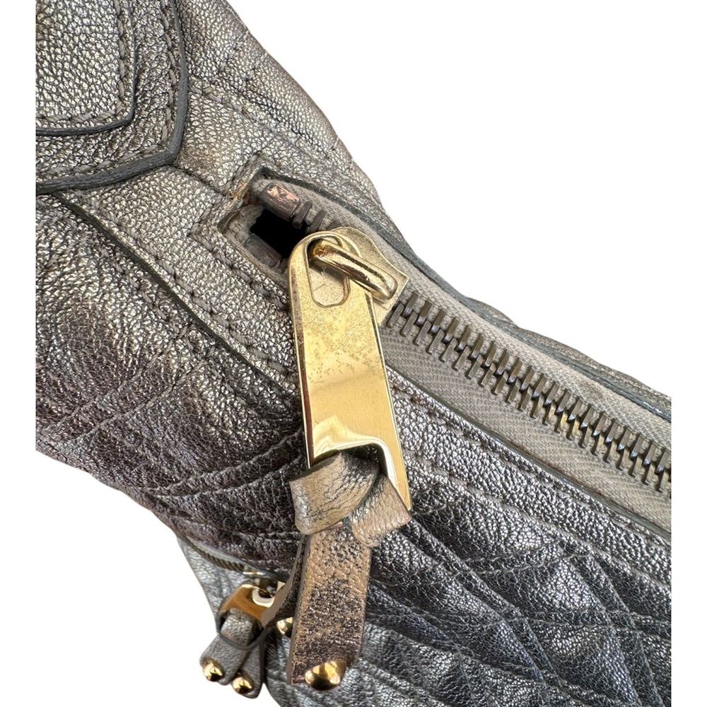 Authentic Marc Jacobs Metallic Bronze Quilted Leather Banana Hobo Bag - Picture 6 of 11